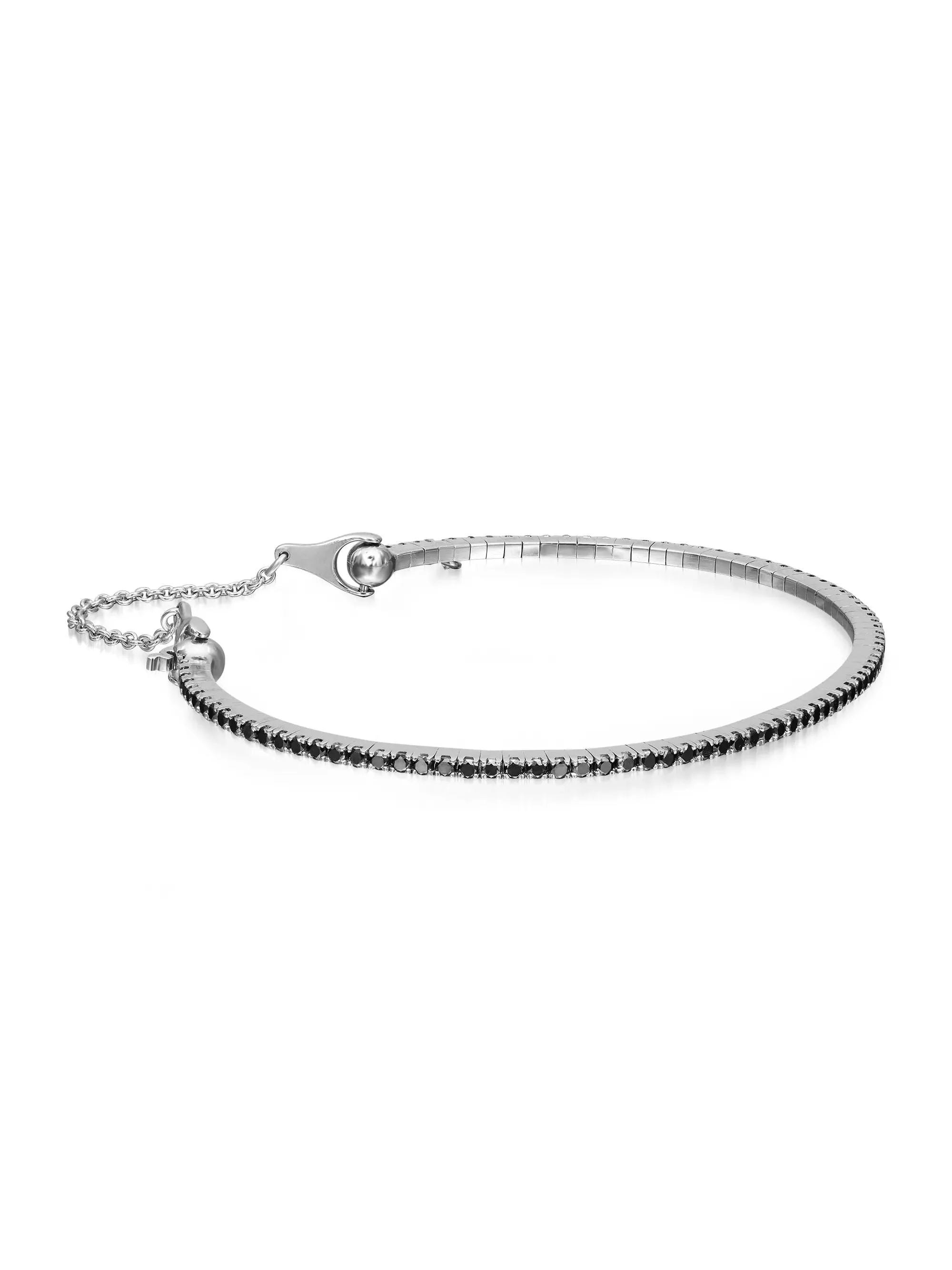 Black Diamond Bracelet 18K White Gold F22195