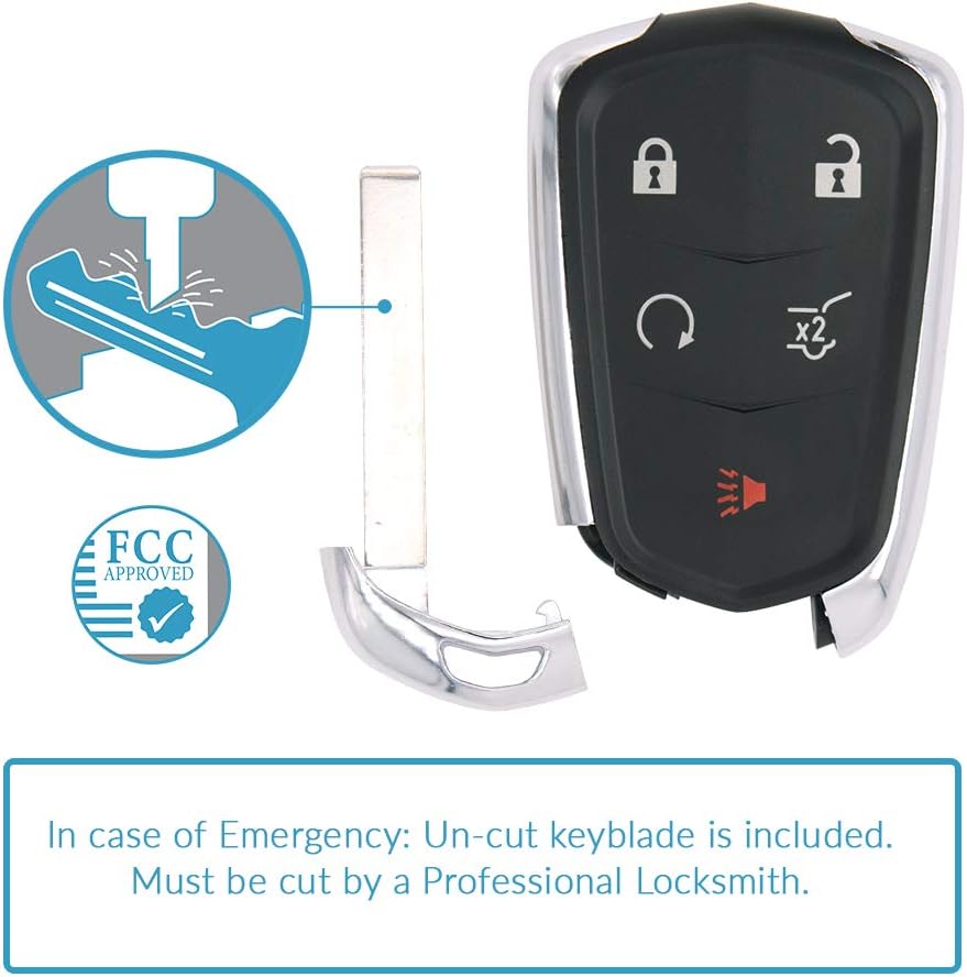 Pack of 2 Proximity Smart Key for Cadillac SRX Y8196