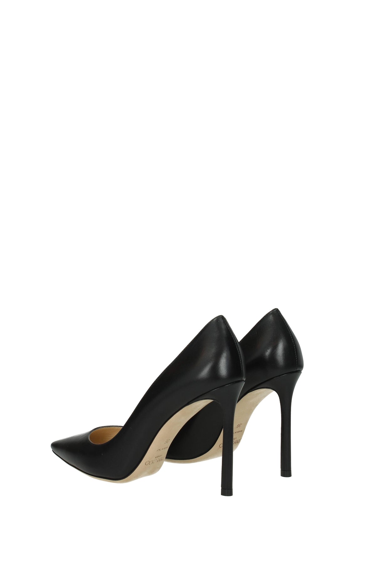 Black Leather Pump C7678