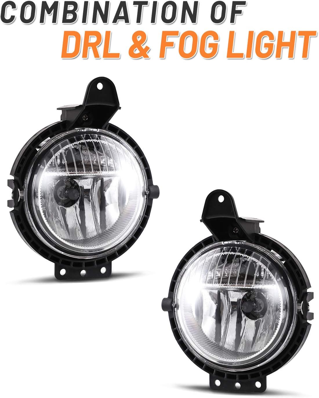Front Bumper Fog Light Assembly with Clear Lens 2PCS O381780