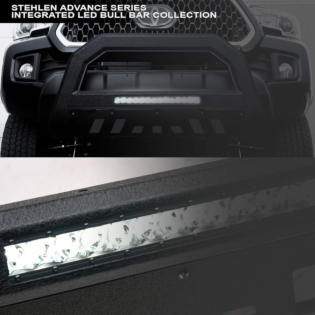 Textured Black Aluminum LED Bull Bar X4488