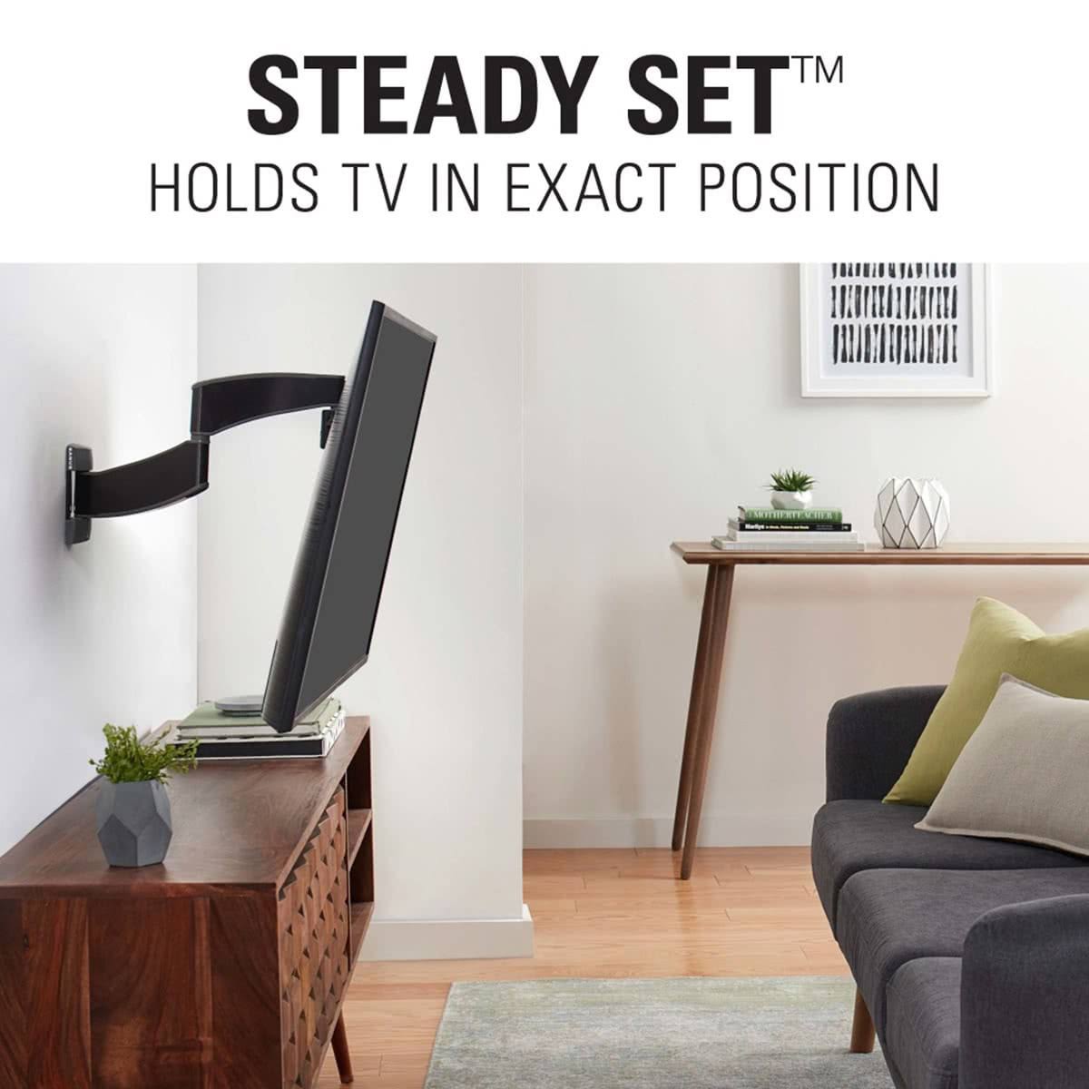 Small Full-Motion TV Mount for 19 inch-40 inch, Black Q5777