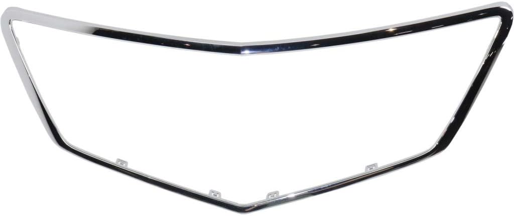 Chrome Plastic Grille Assembly with Clips T43916