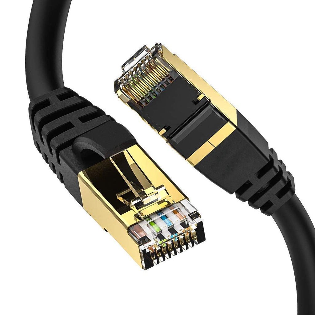 Cat 8 Ethernet Cable 100 ft, RJ45 Gold Plated Connector, Pack of 2 U60755