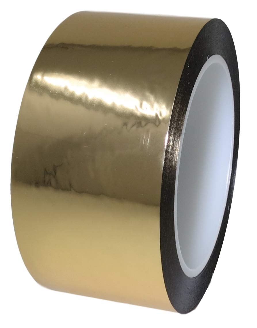 Black Mylar Metalized Polyester Film Tape with Acrylic Adhesive, 72 Yards, 4 in., Pack of 2 W595
