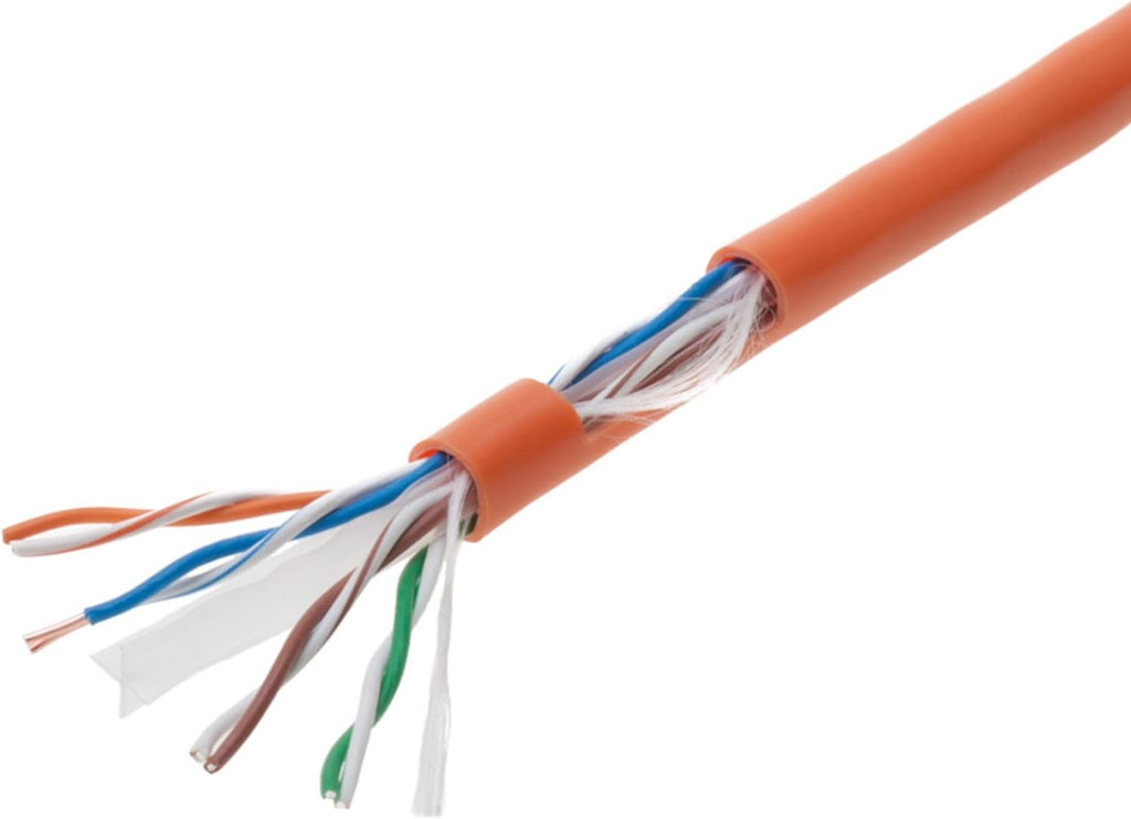 1000ft CAT6 Solid Ethernet LAN UTP 23AWG Network Cable (Orange) H69535