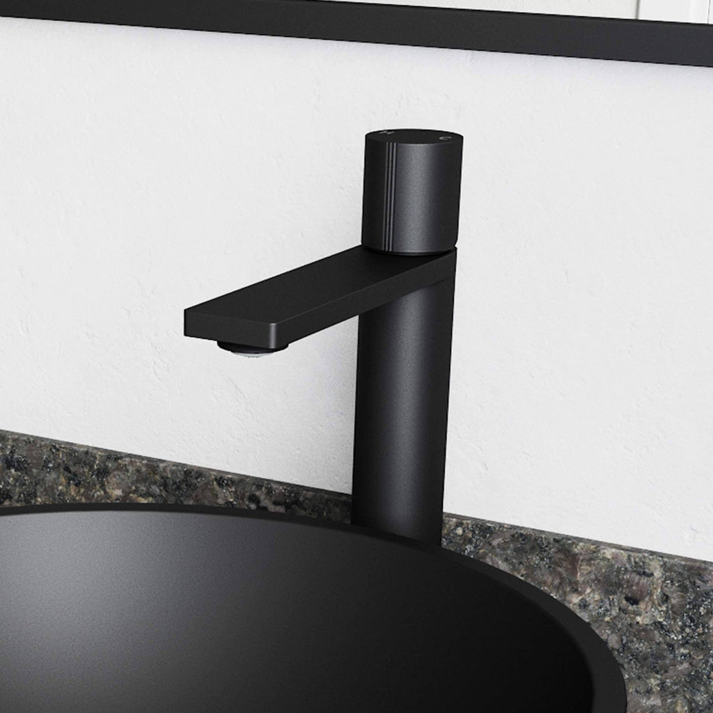 Matte Black 1-Handle Vessel Bathroom Faucet M708