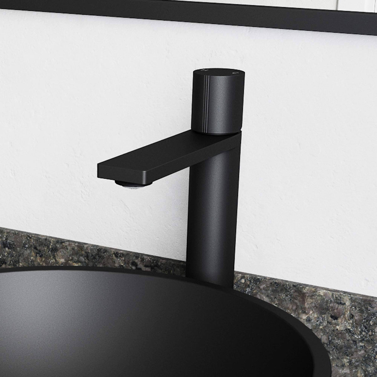 Matte Black 1-Handle Vessel Bathroom Faucet M708