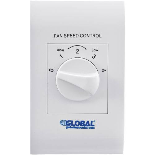 Industrial Ceiling Fan White 60 inch with 4 Speed Controller I718