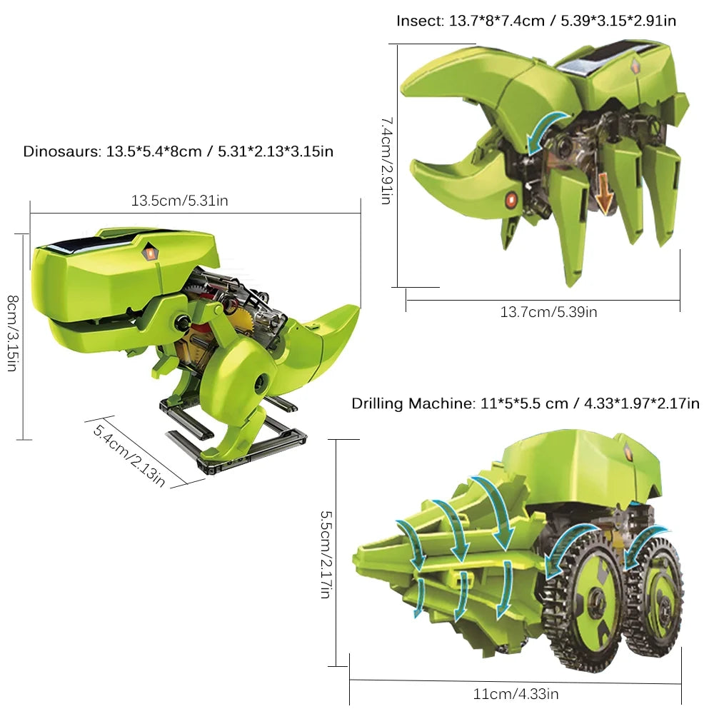 3 in 1 Solar Robot DIY STEM Science Toy Assembly Model K713