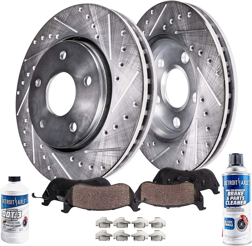 12.99" Front Drilled & Slotted Rotors w/ Brake Pads E4467