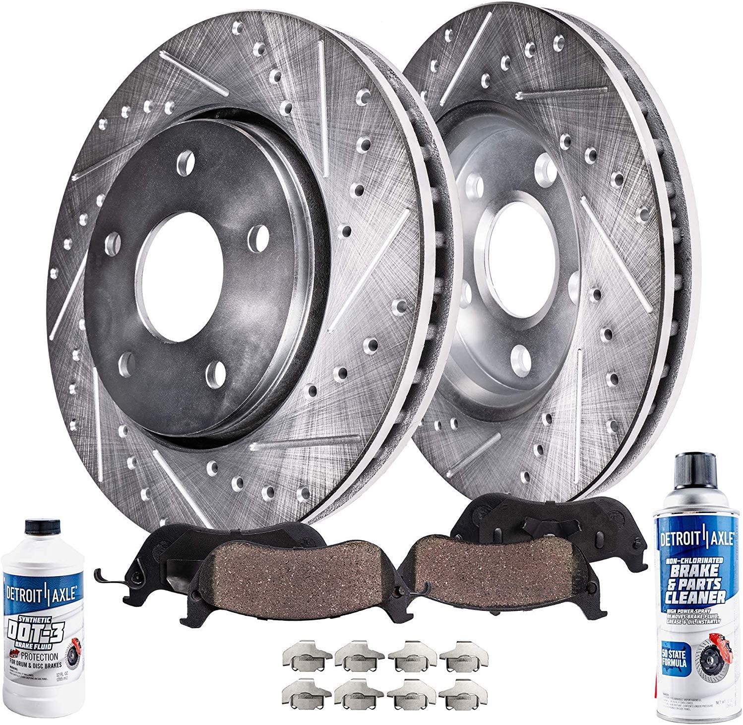 12.99" Front Drilled & Slotted Rotors w/ Brake Pads E4467