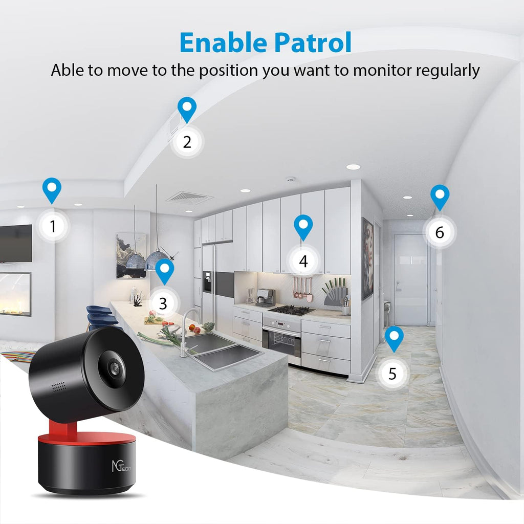 1080P WiFi Security Camera Indoor with Night Vision 2 Way Audio, Pack of 2 H678236