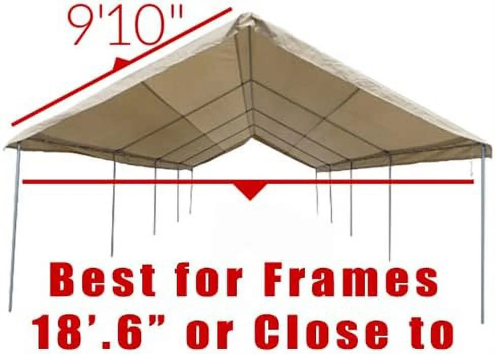 White Canopy Replacement Cover Top Roof Tarp Shade L437243