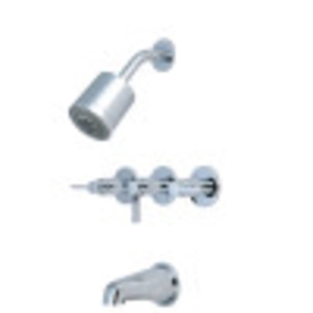 Three Handle Tub and Shower Faucet L537