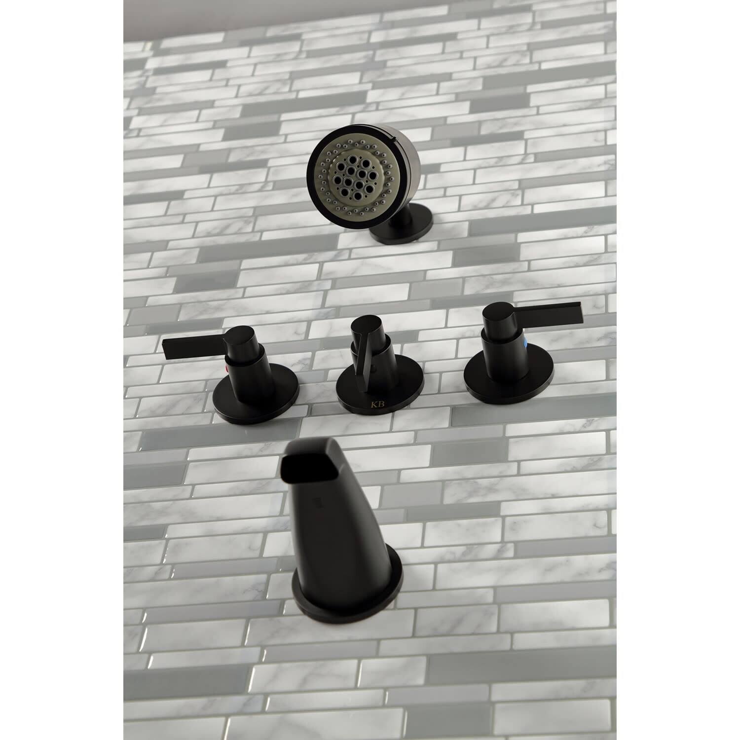 Three Handle Tub and Shower Faucet L537