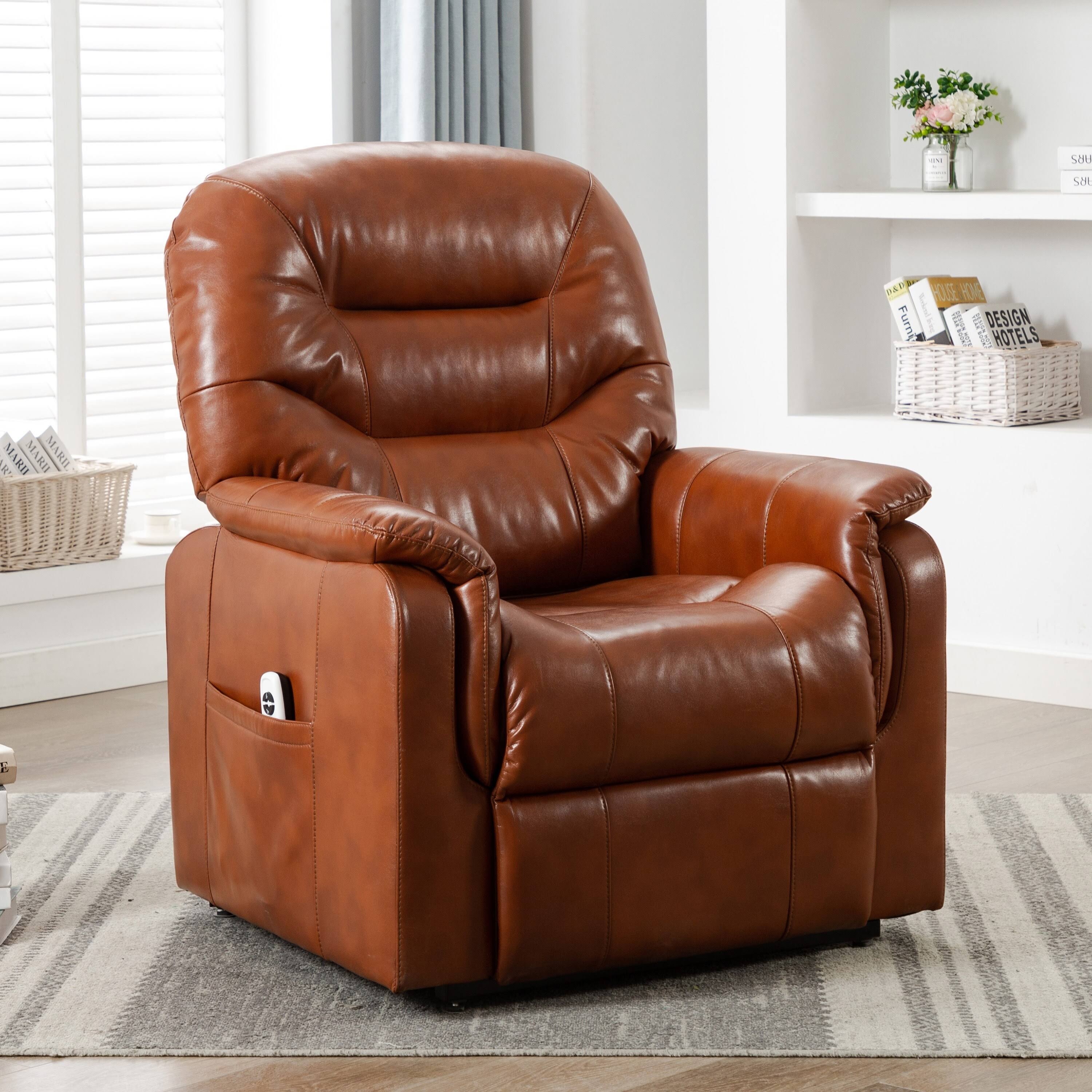Midnight Blue Faux Leather Recliner Lift Chair E922709
