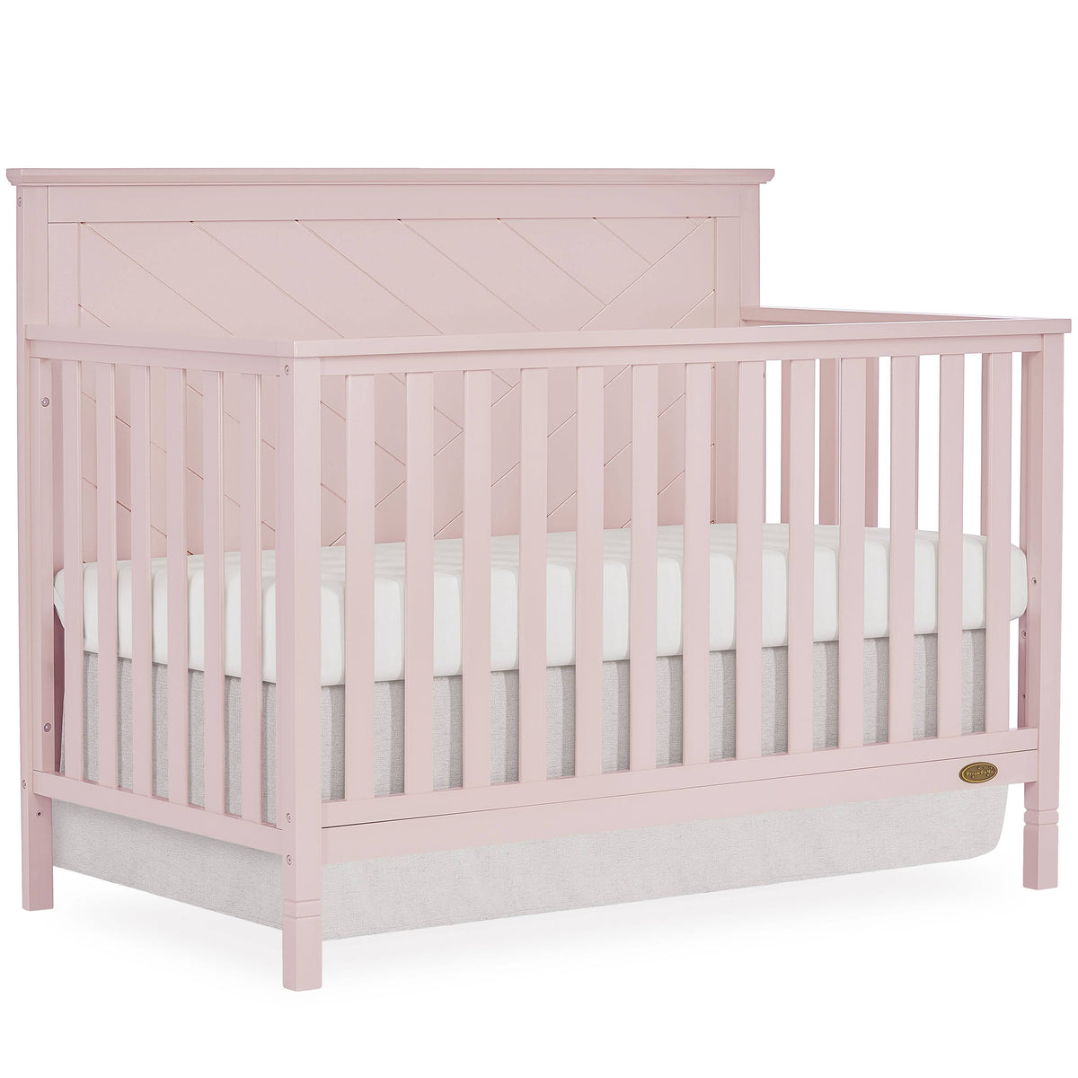 Blush Pink 5 in 1 Convertible Crib D5288
