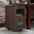 Rustic Walnut 2-Drawer File Cabinet R9432