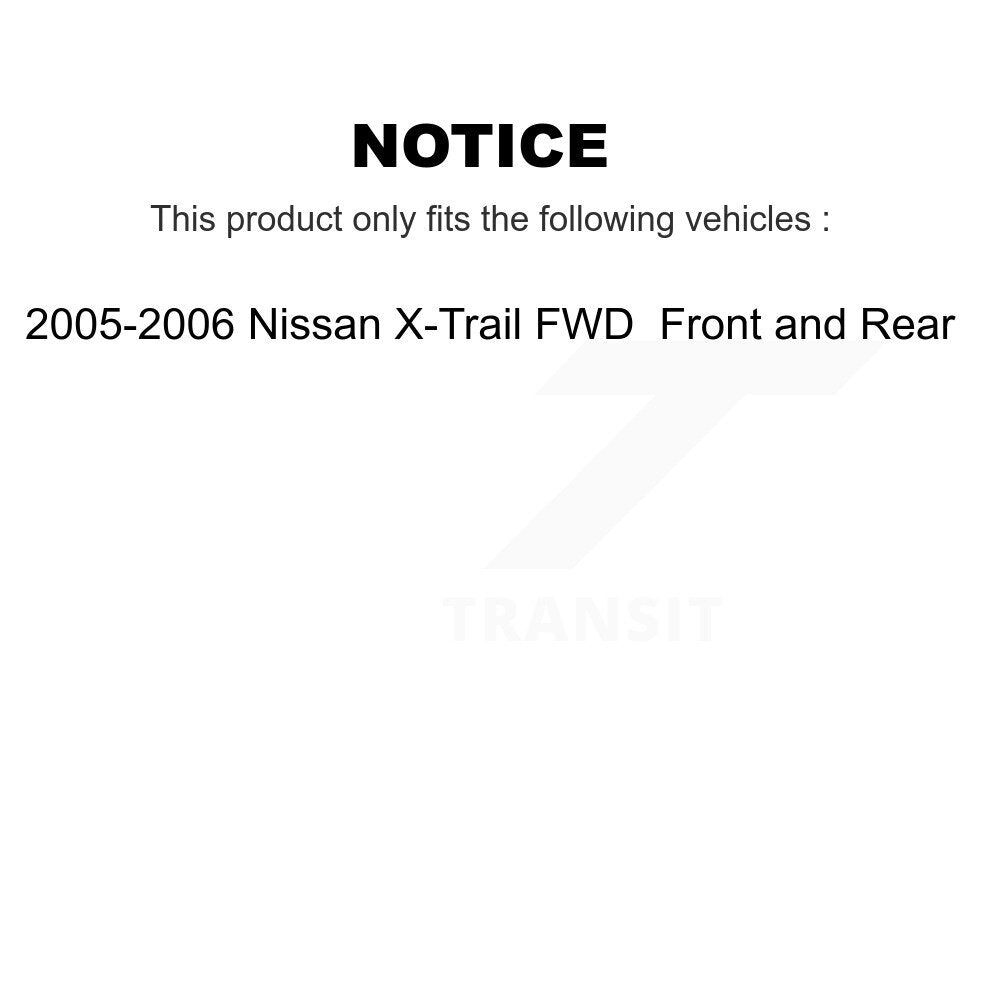 Front Rear Wheel Bearing Kit for Nissan X-Trail V53972