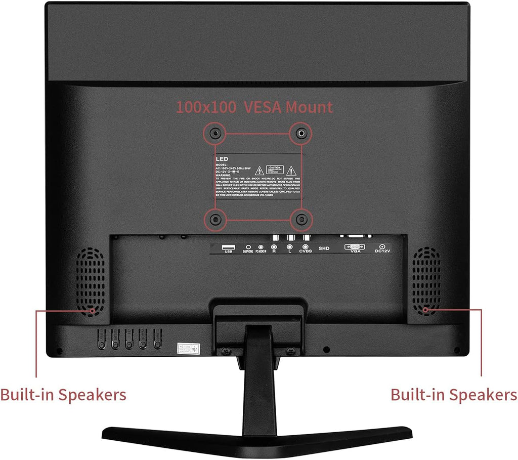 17 inch Security Monitor with HDMI Input, Built-in Speaker, Remote Control E870