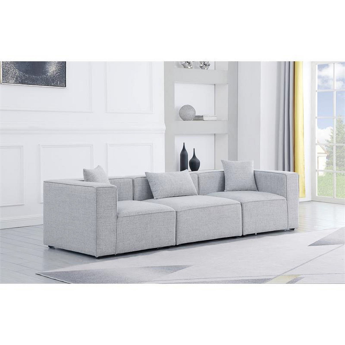 Grey Linen Modular Sofa T127
