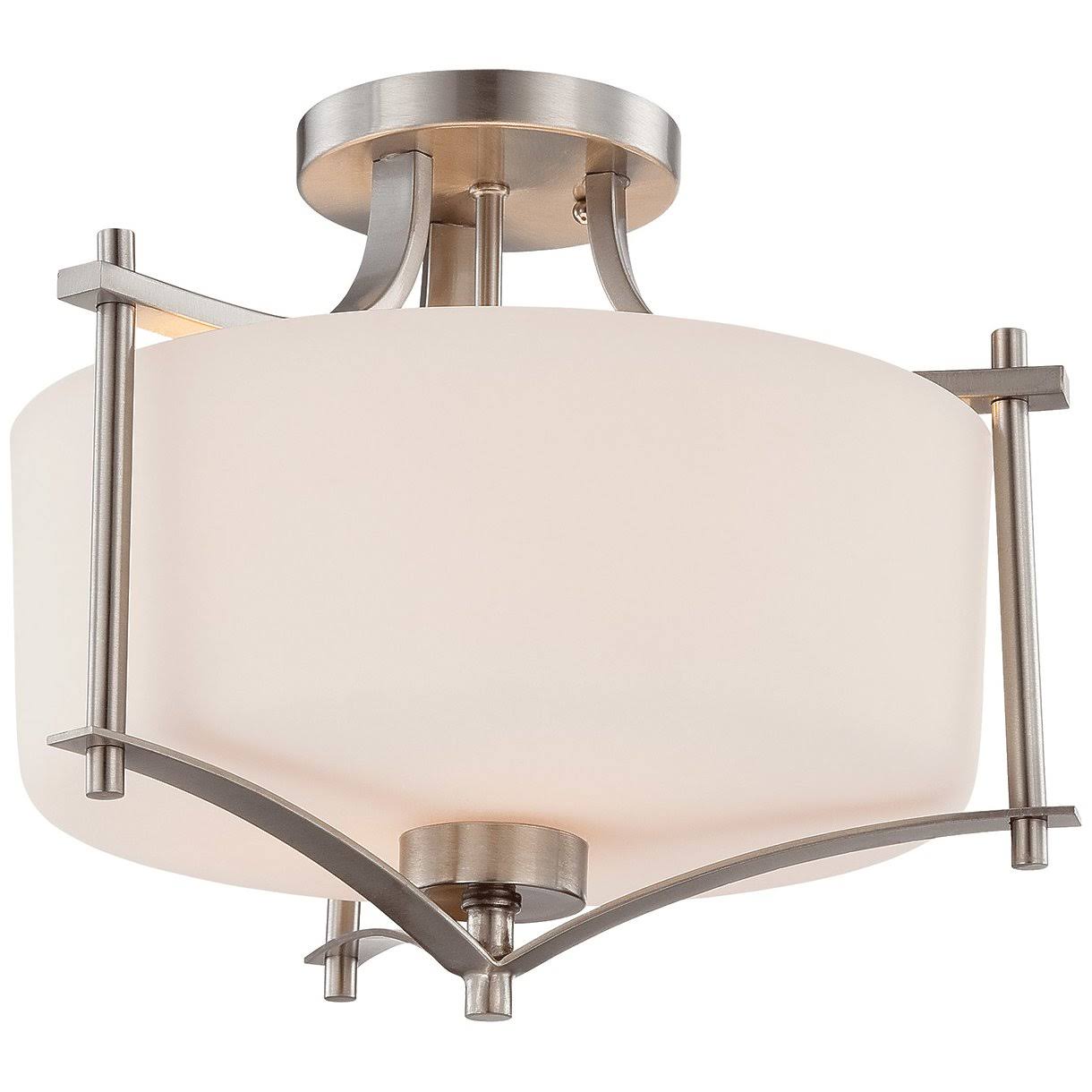 Satin Nickel 2 Light Semi-Flush J5888