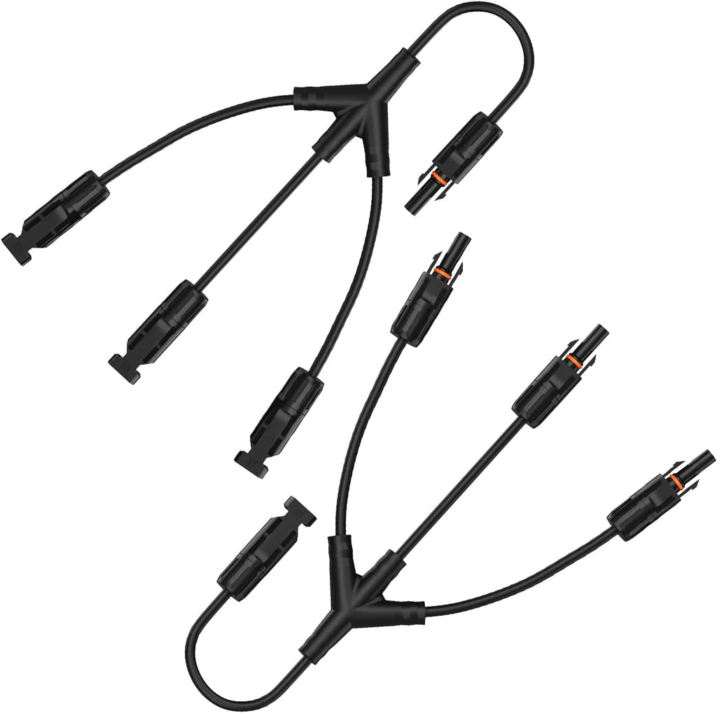 Solar Connectors 30A Y-Branch Cable Parallel Adaptor Pair for Solar Panel, Pack of 2 H352299
