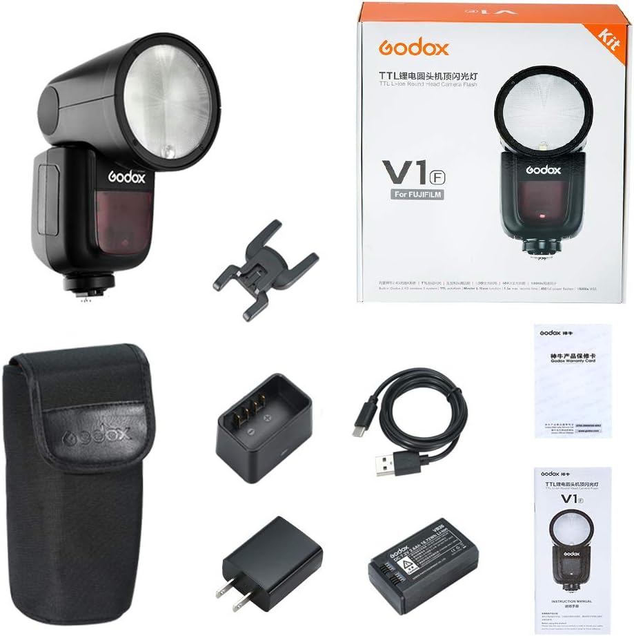 76Ws Round Head Camera Flash Speedlite with Li-on Battery P4367