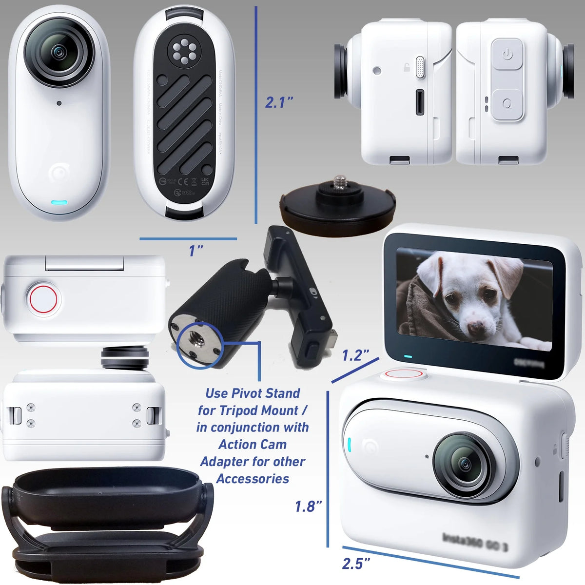 Insta360 GO 3 Action Camera Bundle (64GB) 25pc Bundle Y5842