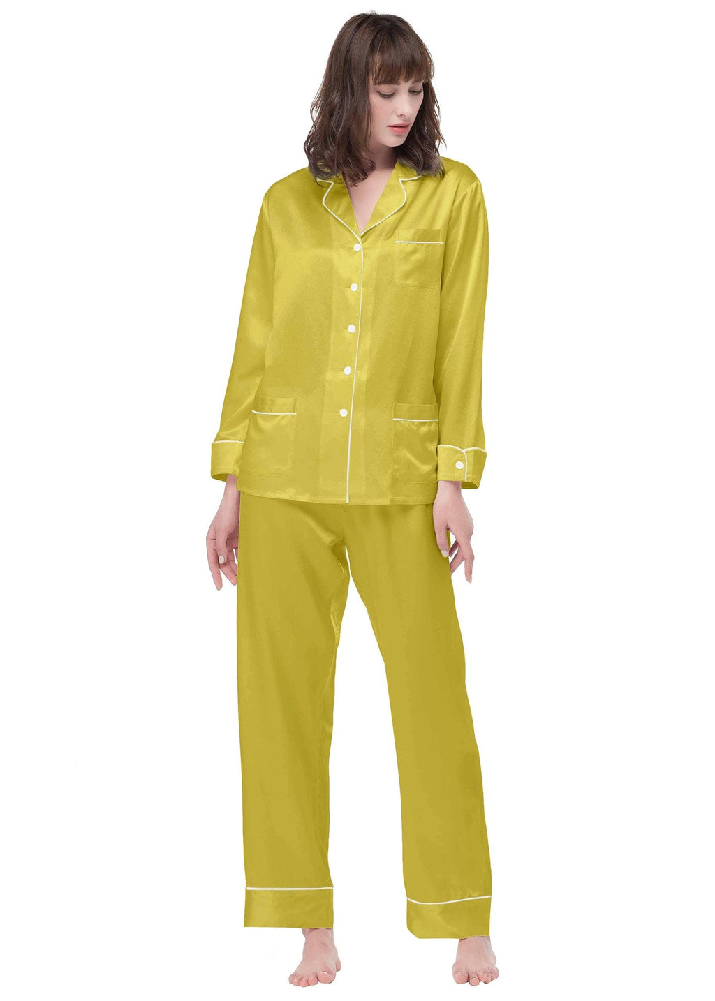 XXL Pure Silk Pjs Zinnia Yellow Z8872