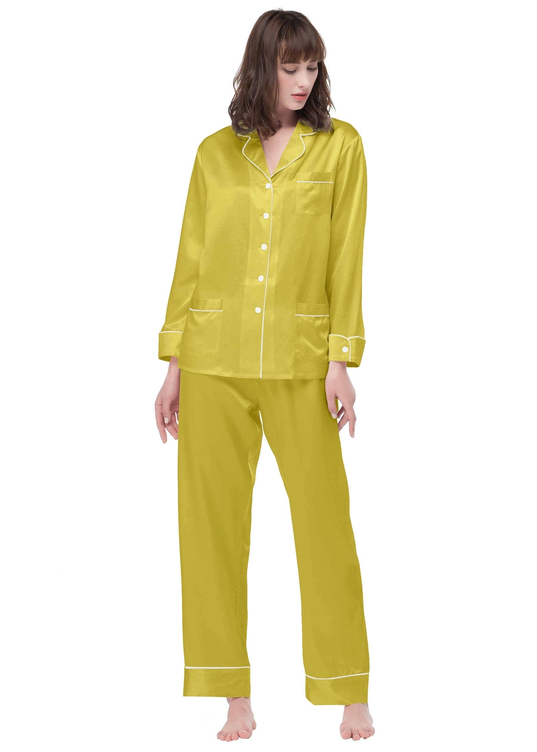 XXL Pure Silk Pjs Zinnia Yellow Z8872