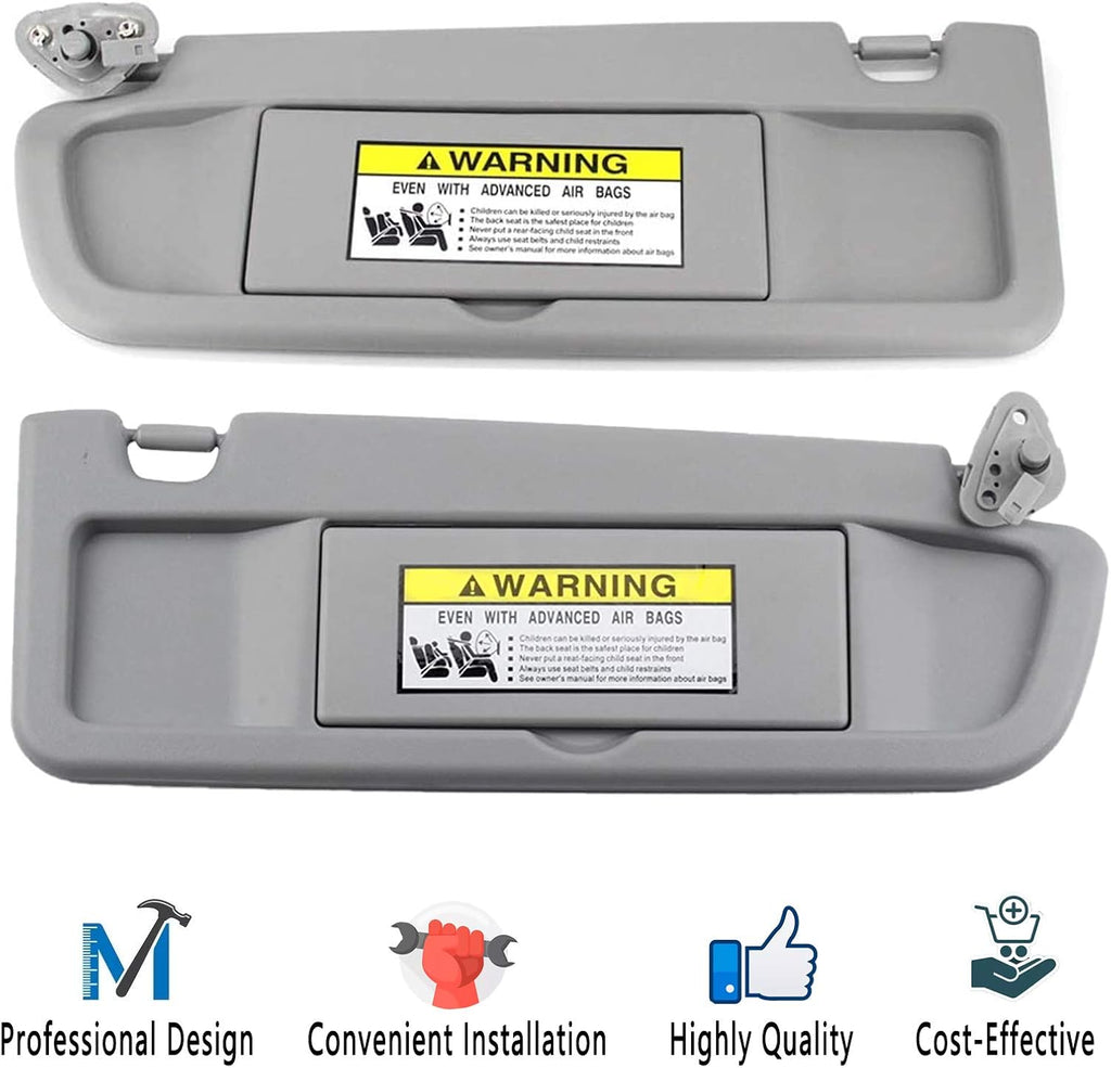 Warm Gray Sun Visors Pair for Honda Civic 2009-2011, Pack of 2 P51764