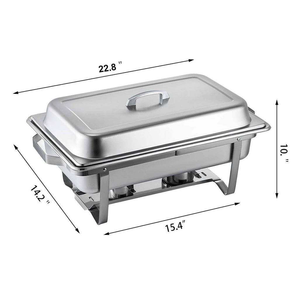 8 Quart Stainless Steel Full Size Chafing Dish Set O477