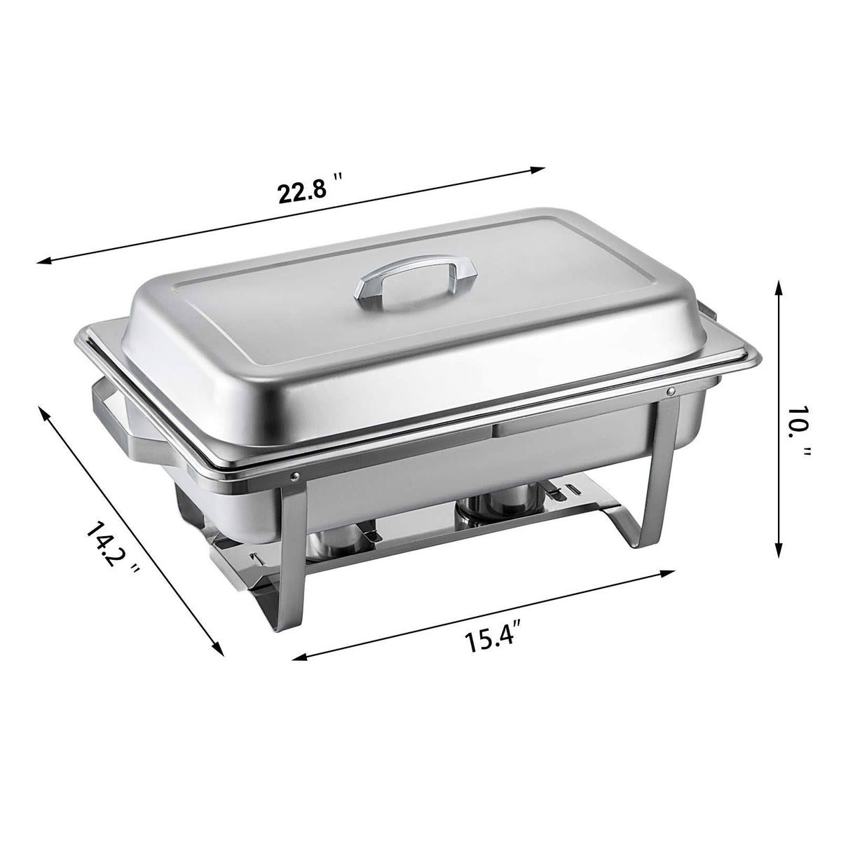 8 Quart Stainless Steel Full Size Chafing Dish Set O477