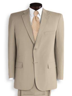 Tan Single-Breasted Suit Coat J806326