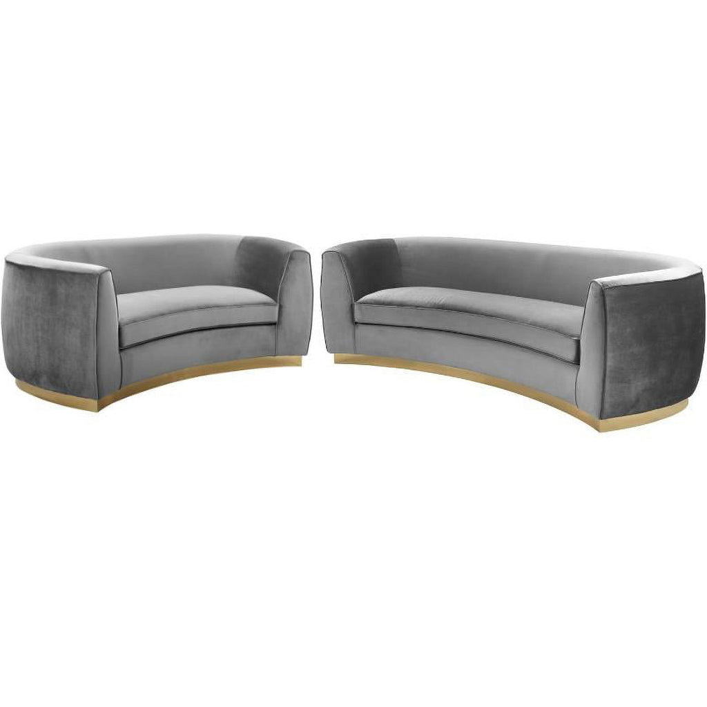 Contemporary Loveseat and Sofa P1373
