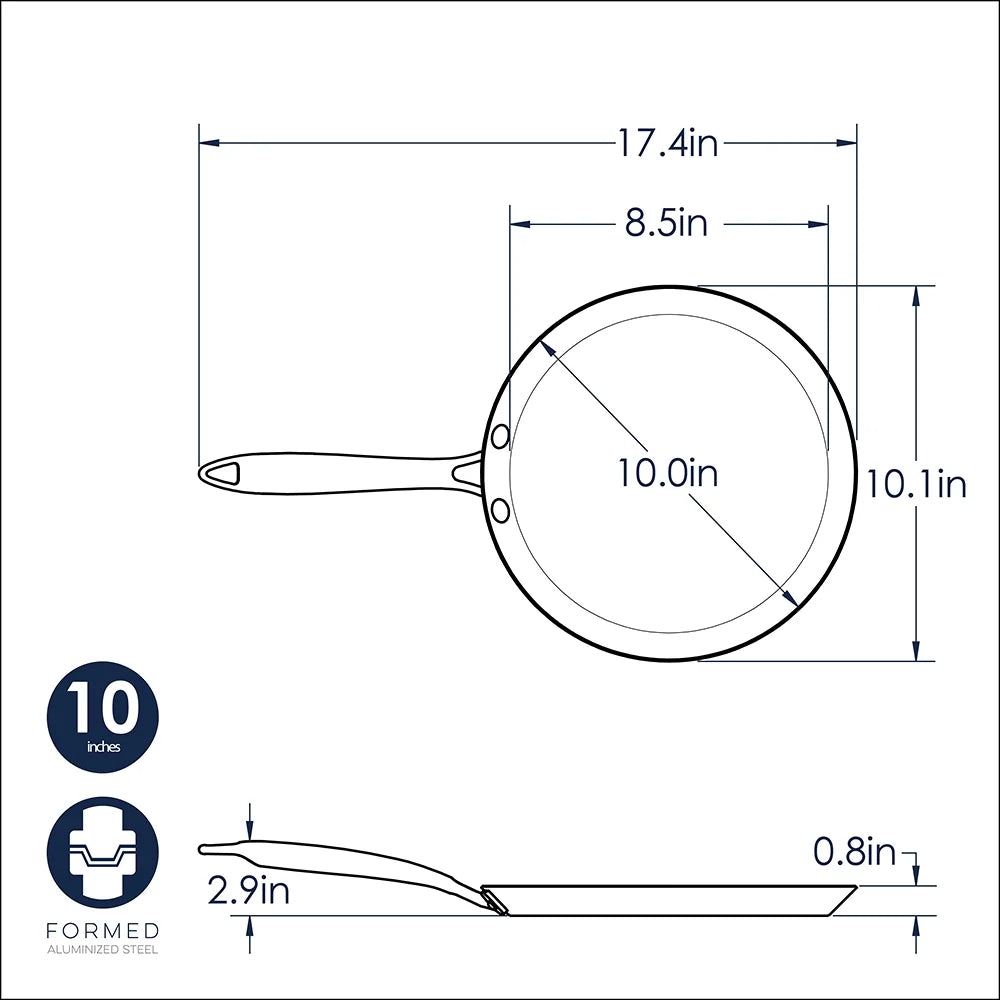 11" French Steel Crepe Pan O9808