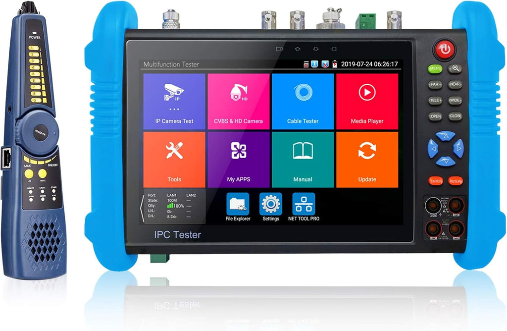 7-inch IPS Touch Screen CCTV Tester with HD-TVI HD-CVI AHD SDI IP Camera Support POE WIFI 4K H.265 HDMI Z50247