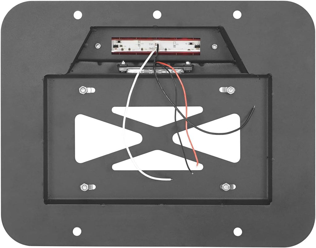 Spare Tire Delete License Plate Relocation Kit with Third Brake Light for Jeep Wrangler TJ P900098