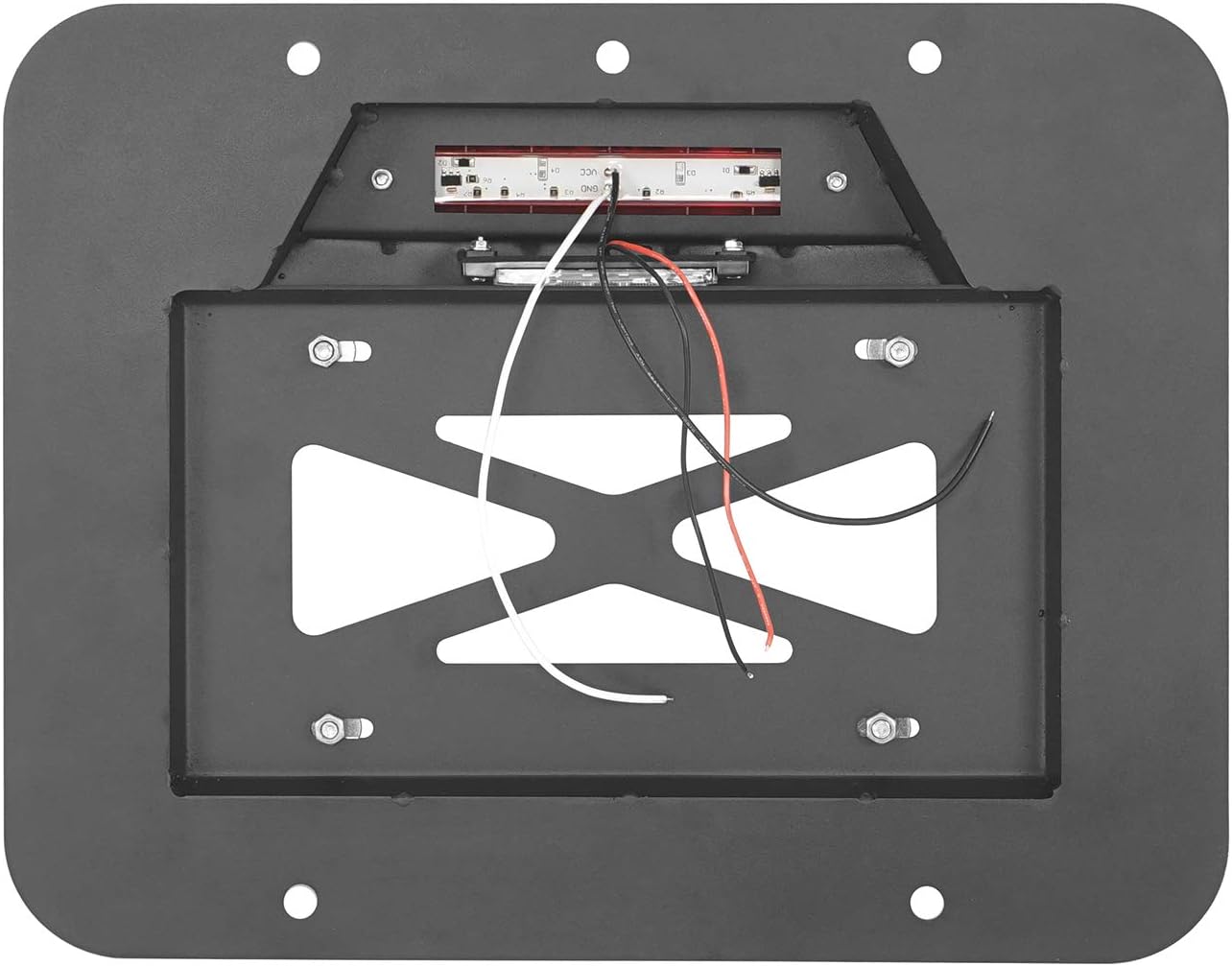 Spare Tire Delete License Plate Relocation Kit with Third Brake Light for Jeep Wrangler TJ P900098