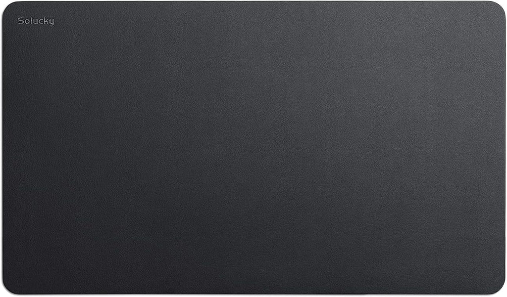 Leather Desk Pad Protector, Non Slip, 34 x 16 Inches, Dark Brown, Pack of 2 O714194