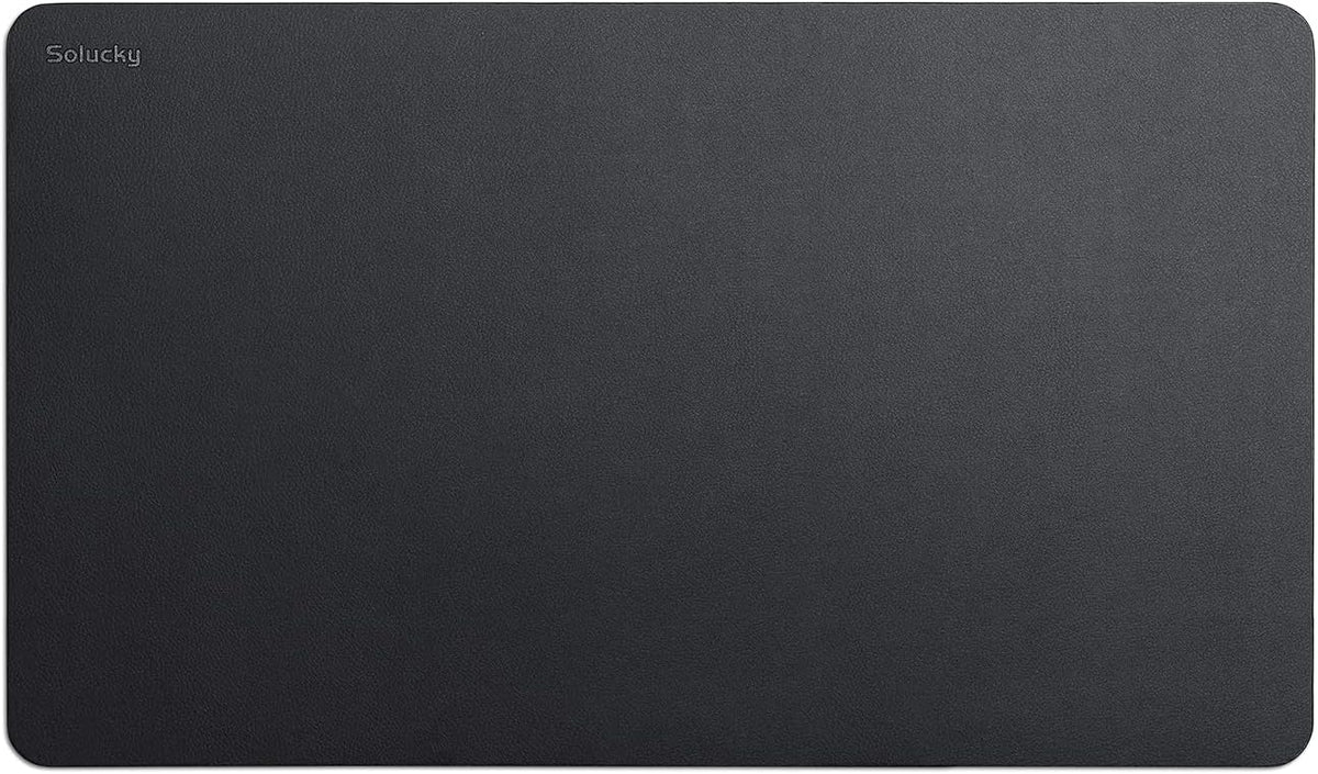 Leather Desk Pad Protector, Non Slip, 34 x 16 Inches, Dark Brown, Pack of 2 O714194