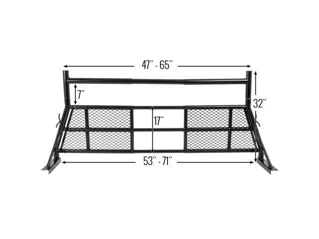 Adjustable Pickup Truck Headache Rack Window Guard Y70633