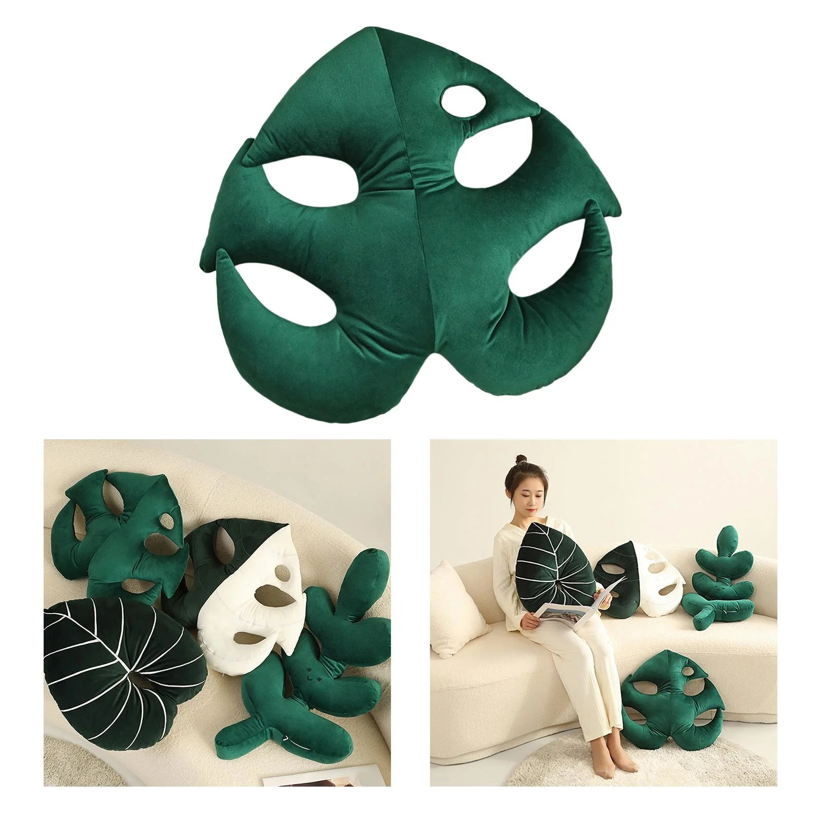 Leaf Throw Pillow Plant Leaves Cushion E567043