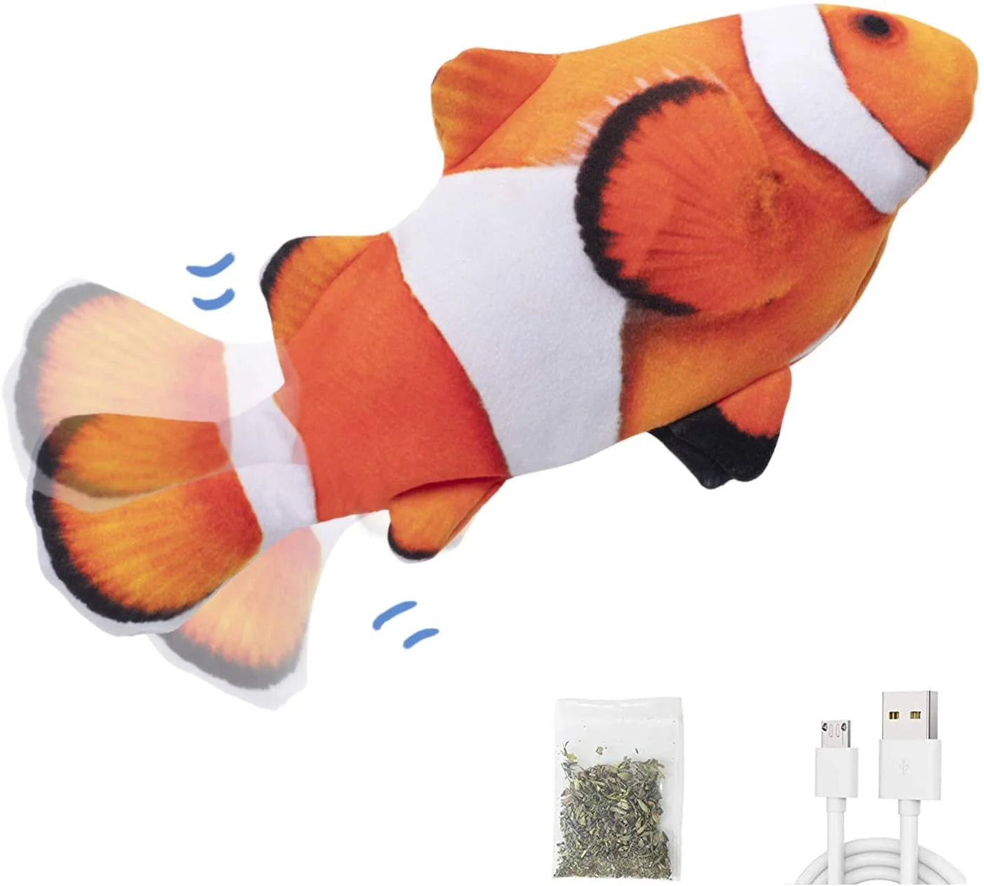 Electric Flopping Fish 10.5" Plush Cat Toy S337