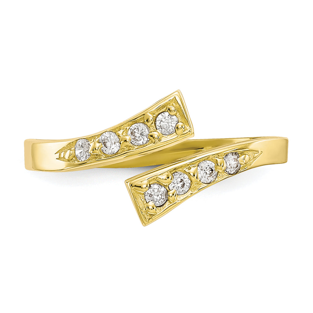 10k Yellow Gold CZ Toe Ring C337