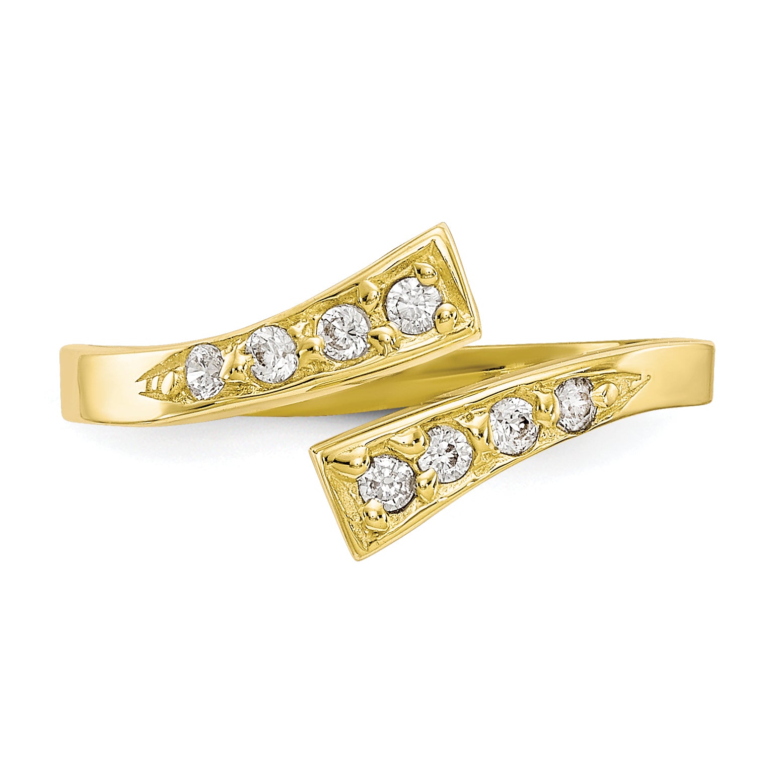 10k Yellow Gold CZ Toe Ring C337