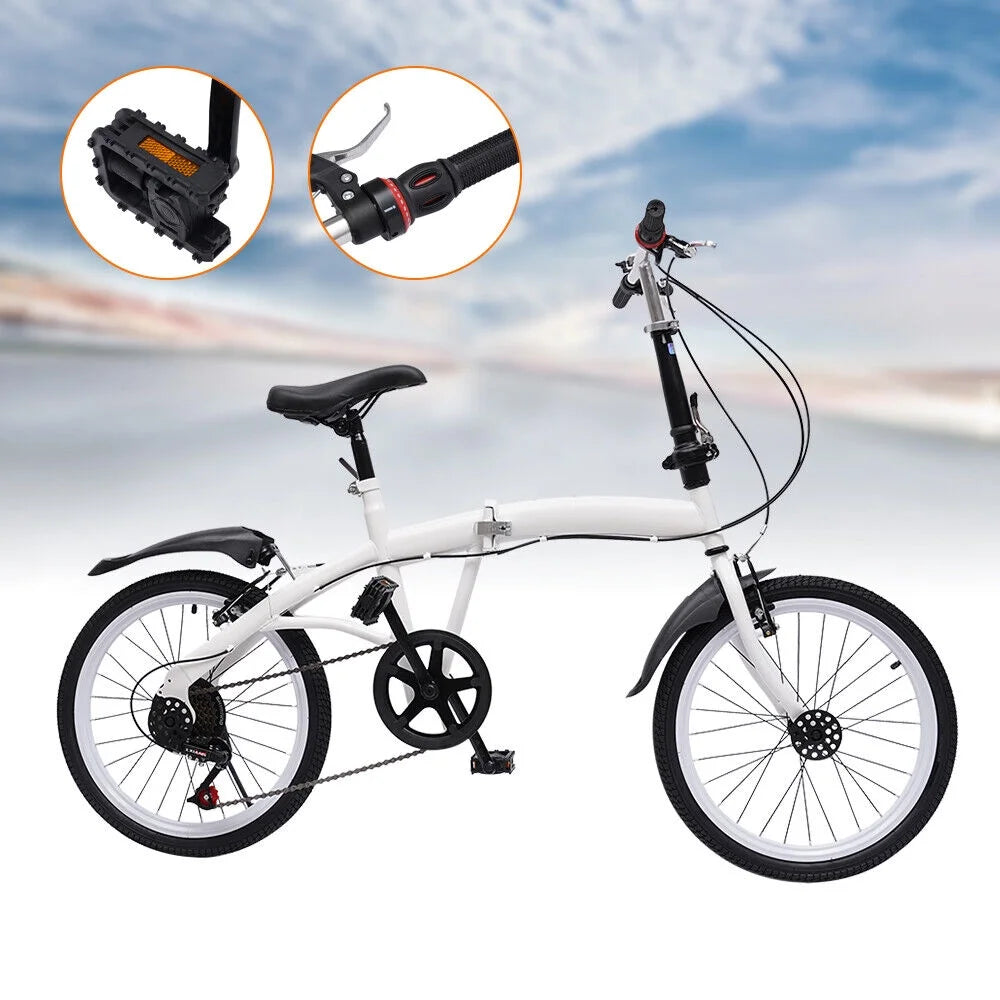 20'' Carbon Steel Folding Bike 7-Speed F68128