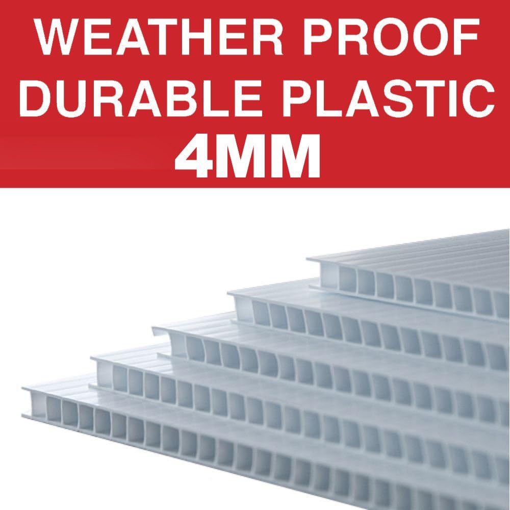 100 Pack Double Sided Plastic Yard Signs with Metal Stakes M2372